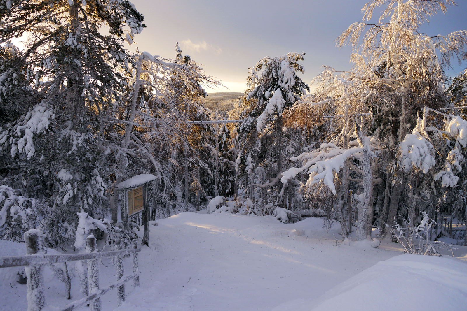 Vuokatti-Finnland-Winter-Schnee-sonnig